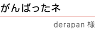 「がんばったネ」 derapan様